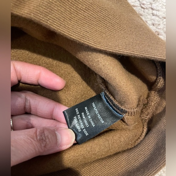 ORIGINALS Oversized Fleece Brown Crew Neck Sweatshirt - Picture 4 of 12